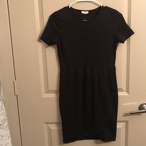 Tulip shape black mini dress